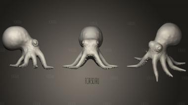 Baby Octopus stl model for CNC